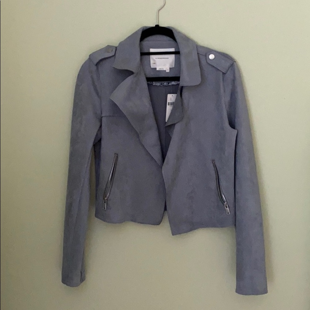 NWT Anthropologie Cropped faux suede jacket
